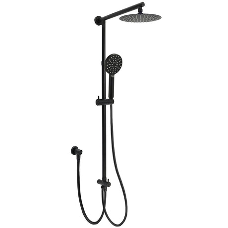 WELS Matt Black Twin Shower 8