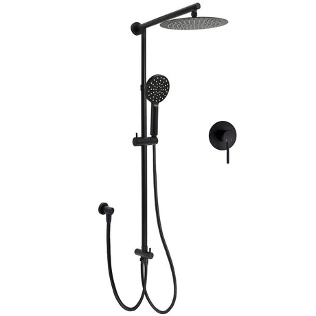 Matt Black 2in1 Round Shower 10