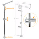 WELS Round 12" Rain Dual Shower Head 3 Modes Handheld Wall Rail Chrome Mixer Valve Set
