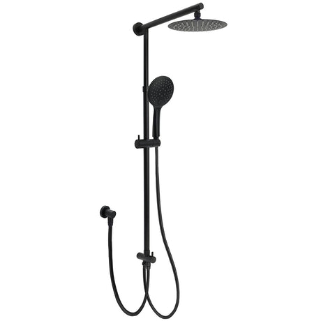 WELS Matt Black Twin Shower 8