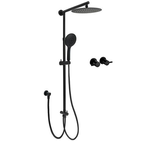 Dual Black Round Shower Set 10