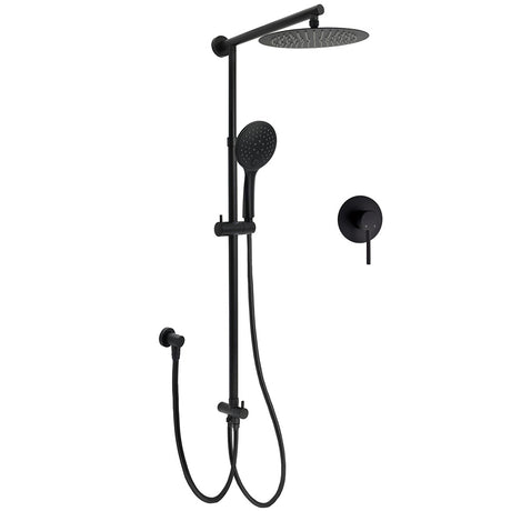 Dual Black Round Shower 10