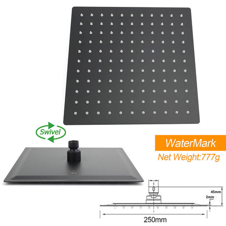 WELS Matt Black 2in1 Set Square 10