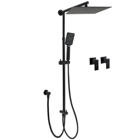 Matt Black Dual Shower Large 12