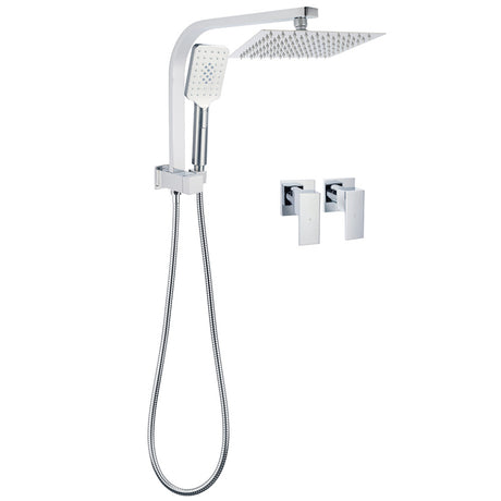 WELS Chrome Square Dual Rain Shower 8