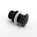 Matt Black Brass 32mm Push Pop Up Waste Plug Overflow Basin Sink Drain Outlet