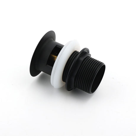 Matt Black Brass 32mm Push Pop Up Waste Plug Overflow Basin Sink Drain Outlet