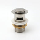 Brushed Nickel 32mm Push Pop Up Waste Plug Overflow Basin Sink Drain Outlet Kit