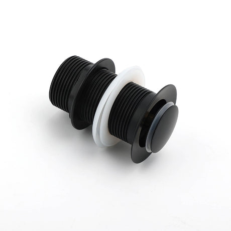 Matt Black Watermark 32mm Pop Up Push Brass Waste Plug No Overflow Basin Drain