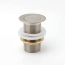 Brushed Nickel 32mm Push Pop Up Waste Plug Non-Overflow Basin Sink Drain Outlet