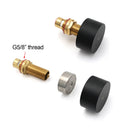 Matt Black Round 1/4 Turn Twin Shower Taps Hot Cold Wall Set Bath Vanity Mixer