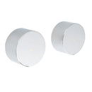 Polished Chrome Round 1/4 Turn Twin Shower Taps Set Hot Cold Water Switch Mixer