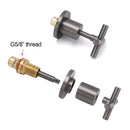 Gun Metal Shower 1/4 Turn Twin Taps Pair Bath Spout Hot Cold Water Mixer Valve