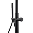 WELS Matte Black 316SUS Dual Shower Set Outdoor Bath System Rainfall 10" Head