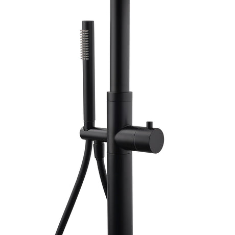 WELS Matte Black 316SUS Dual Shower Set Outdoor Bath System Rainfall 10