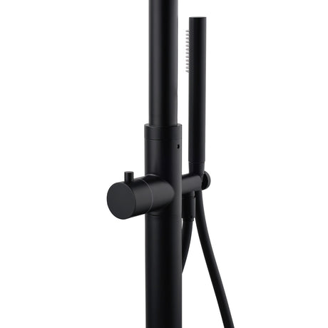 WELS Matte Black 316SUS Dual Shower Set Outdoor Bath System Rainfall 10