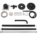 WELS Matte Black 316SUS Dual Shower Set Outdoor Bath System Rainfall 10" Head