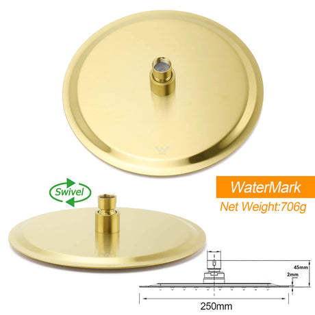 WELS Brushed Gold Twin Shower Handset Combo Set Outdoor Washing 10
