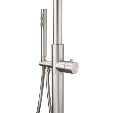 Watermark Brushed Nickel Dual Shower Handset Combo Outdoor Round 10