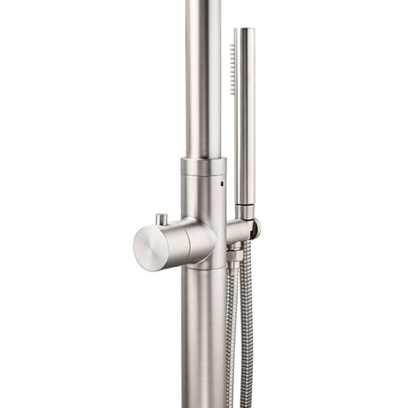 Watermark Brushed Nickel Dual Shower Handset Combo Outdoor Round 10