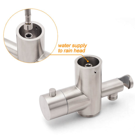 Watermark Brushed Nickel Dual Shower Handset Combo Outdoor Round 10