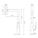 WELS Matte Black 3-Mode Spray Pull Out Kitchen Mixer Sink Laundry Faucet Tapware