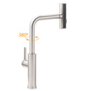 Brushed Nickel 3-Mode Kitchen Mixer Pull Out Down Sink Laundry Faucet Tap WELS