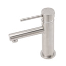 Brushed Nickel Basic Round Bathroom Basin Mixer Laundry Vanity Sink Faucet Tap
