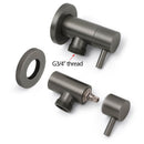 Gun Metal Grey Washing Machine 1/4 Turn Hot Cold Water Mixer Tap Set Watermark