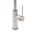 Brushed Nickel 435mm Tall Slim Round Kitchen Laundry Sink Mixer Faucet Tap Spout