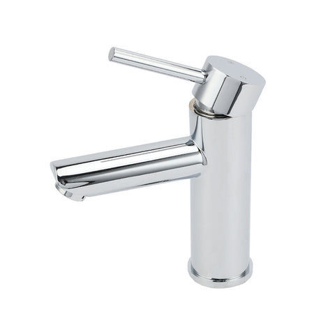 WELS Chrome Short Kitchen Laundry Round Basin Mixer Vanity Sink Faucet Tap Set