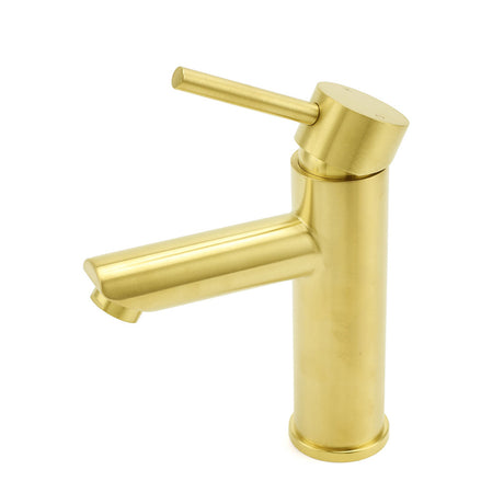 Brushed Gold 7.5L/min Kitchen Laundry Round Basin Mixer Vanity Sink Faucet Tap