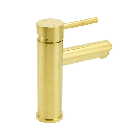 Brushed Gold 7.5L/min Kitchen Laundry Round Basin Mixer Vanity Sink Faucet Tap