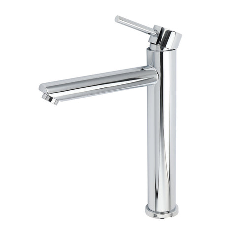 WELS 7.5L/m Round Tall Laundry Basin Mixer Vanity Sink Faucet Tap Polish Chrome