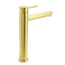 WELS Brushed Gold Laundry Round Tall Basin Mixer Vanity Sink Faucet Tap 304 SUS