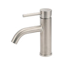 Brushed Nickel Round Curve Kitchen Laundry Basin Mixer Vanity Counter Top Faucet