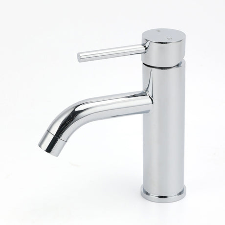 WELS Round Curve Kitchen Laundry Short Basin Mixer Vanity Sink Faucet Tap Chrome