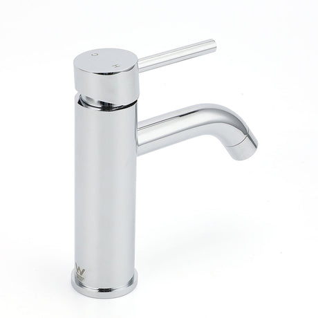 WELS Round Curve Kitchen Laundry Short Basin Mixer Vanity Sink Faucet Tap Chrome