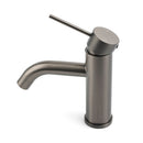 WELS Gun Metal Grey Kitchen Laundry Round Basin Mixer Vanity Sink Faucet Tap Set