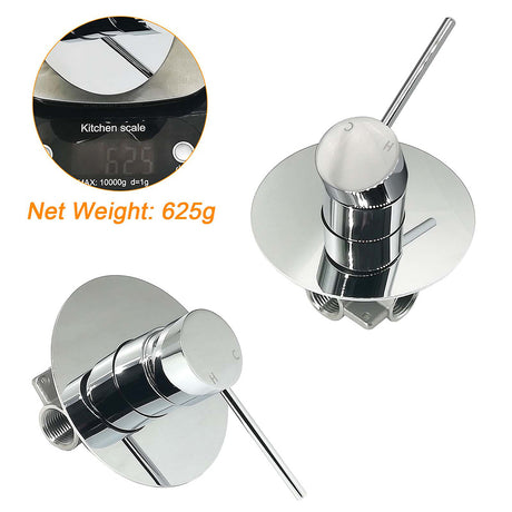 Watermark Round Pin Lever Hot Cold Water Mixer Bathroom Shower Tap Valve Chrome