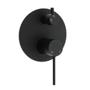Stainless Steel Black Round Shower Mixer Diverter Lead Free Healthy For Bath Set