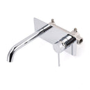 WELS Chrome Round Wall Mounted Basin Vanity Mixer Bath Tub Bubble Faucet Spout