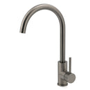 Gun Metal Round Kitchen Mixer Sink Tap 360° Swivel Laundry Basin Faucet Spout Set