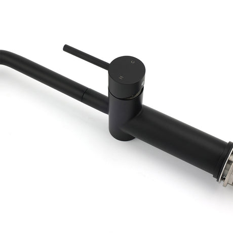 WELS Matt Black SUS Tall Kitchen Laundry 360º Swivel Sink Mixer Faucet Tap Spout