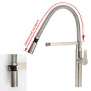Brushed Nickel Kitchen Sink Basin Mixer 360 Swivel Faucet Tap Pull Out Spout SUS