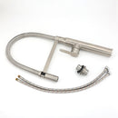 Brushed Nickel Kitchen Sink Basin Mixer 360 Swivel Faucet Tap Pull Out Spout SUS