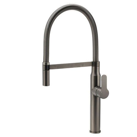 WELS Gun Metal Stainless Steel Pull Out Swivel Kitchen Mixer Sink Tap Spout Faucet