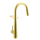 Brushed Gold Pull Out Kitchen Sink Tap Basin Mixer Faucet 2 Mode Spraying Spout