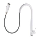 Matte White 2 Modes Spray Kitchen Mixer Pull Out Sink Tap Laundry Swivel Faucet