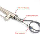 Brushed Nickel Silver Round Pull Out Kitchen Sink Tap Mixer Faucet Spout Outlet